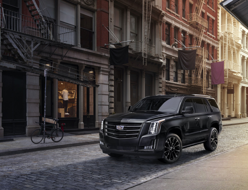 Black Cadillac Escalade luxury SUV