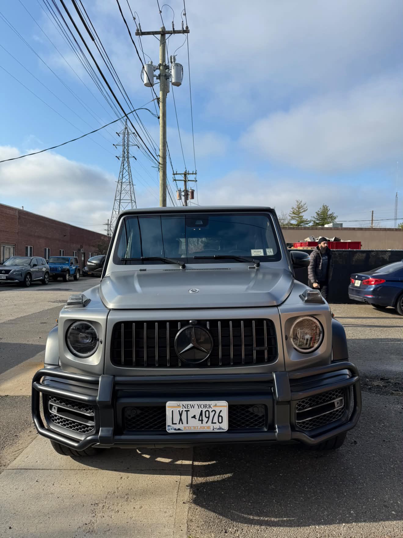 Gray Mercedes-AMG G63 shown from the front