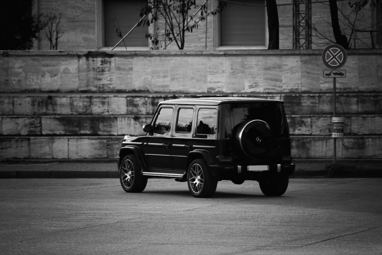 Black Mercedes-Benz G-Class luxury SUV