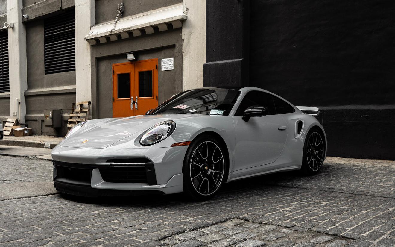 Porsche 911 Turbo S · Gray rental in NYC